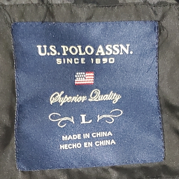 U.S. Polo Black Puffer Jacket for Kids - Picture 2 of 7